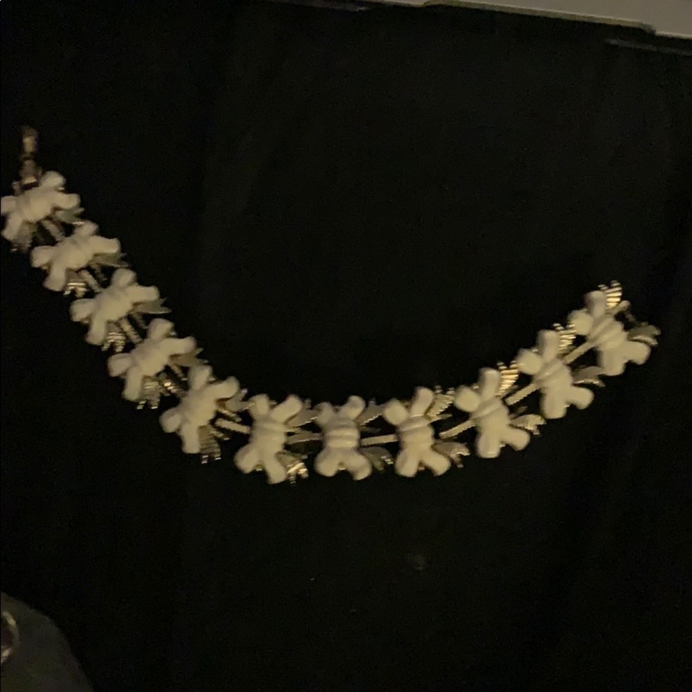 Vintage Marvella White Lucite Bow Bracelet